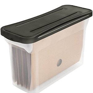 ARQUIVO PLASTICO ESTREITO C/TAMPA ORDENE