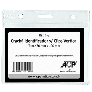 Cracha Identificador S/Presilha 70X100 Acp