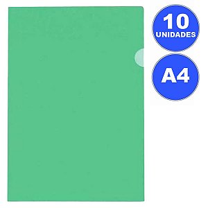 PASTA EM L A4 VERDE C/10 ACP
