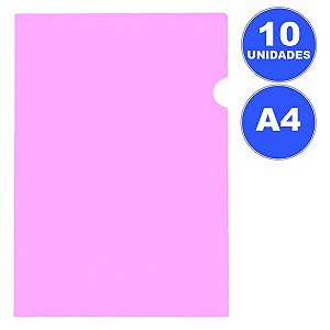 PASTA EM L A4 ROSA C/10 ACP