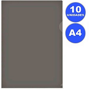 PASTA EM L A4 FUME C/10 ACP
