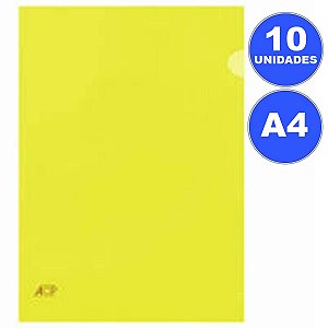 PASTA EM L  A4 AMARELO C/10 ACP
