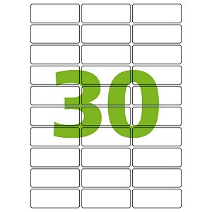 Etiqueta Adesiva  25,4 X 66,7 C/100Fls  Carta