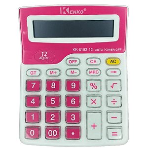 CALCULADORA MESA 12 DIG.KK-8182-12 KENKO ROSA
