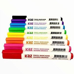 MARCADOR QUADRO BRANCO 8 CORES KAZ
