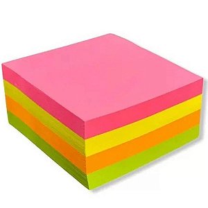 BLOCO ADESIVO 51X51 NEON CORES 300FLS KAZ