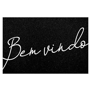 TAPETE VINIL LIGHT 2.0 BEM VINDO PRETO