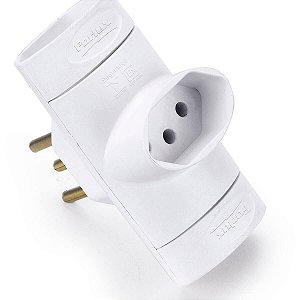 Benjamim 2 Pinos + T 3 Saidas 10A Branco