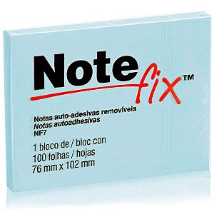 BLOCO ADESIVO 76X102 AZUL 100FLS NOTE FIX 3M