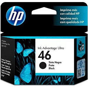 CARTUCHO 46 PRETO ORIGINAL CZ637AL HP