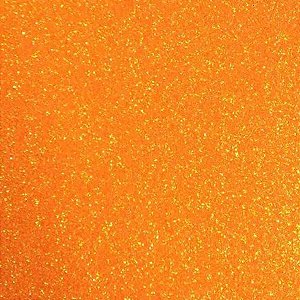Placa Eva 40X48Cm Glitter Laranja Neon
