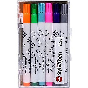 CANETA HIDROGRAFICA P/DESENHO 12 CORES SYLVAPEN NEWPEN