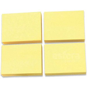 Bloco Adesivo 38X50 Amarelo 100Fls Kaz