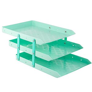 Caixa Correspondencia Tripla Movel Verde Pastel Maxcril