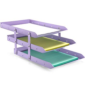 CAIXA CORRESPONDENCIA TRIPLA MOVEL LILAS PASTEL WALEU
