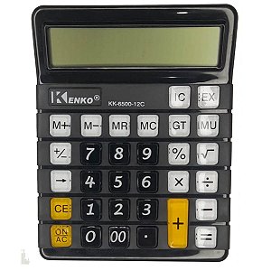 CALCULADORA DE MESA 12 DIGITOS KK-6500-12C PRETA