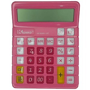 CALCULADORA DE MESA 12 DIGITOS KK-6500-12C ROSA