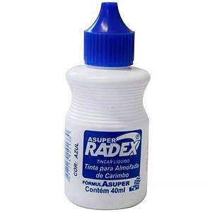 Tinta P/Carimbo Tincar 40Ml Azul Tcar-40  Radex