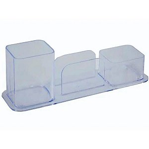 Porta Lapis/Clips/Lembrete Triplo Cristal Dello