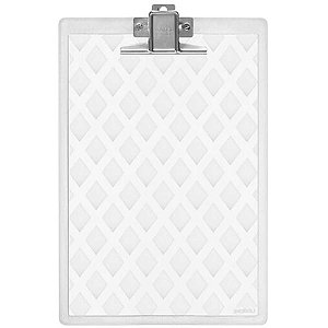 PRANCHETA CRISTAL PRENDEDOR METALICO WALEU