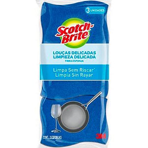 ESPONJA NAO RISCA AZUL C/3 3M