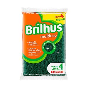 Esponja Multiuso C/4 Brilhus