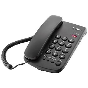 TELEFONE DE MESA C/CHAVE DE BLOQUEIO PRETO ELGIN