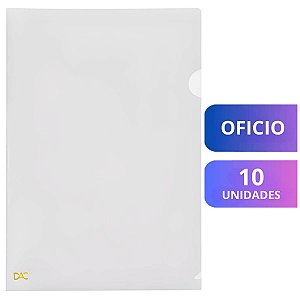 PASTA EM L OFICIO CRISTAL C/10 041PP-TR DAC