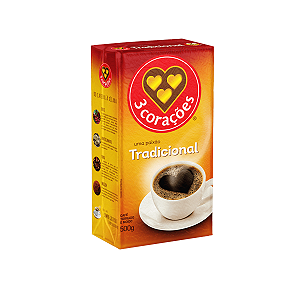 CAFE TORRADO E MOIDO TRADICIONAL VACUO 500G TRES CORACOES