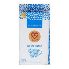 CAFÉ TORRADO E MOIDO 250G DESCAFEINADO TRES CORACOES