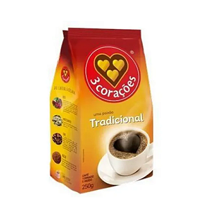 Cafe Torrado e Moido 500g Tradiciona tres coracoes