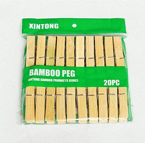 Prendedor Bambu C/20 Xintong