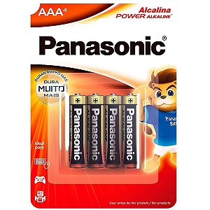 PILHA ALCALINA PALITO AAA C/4 PANASONIC