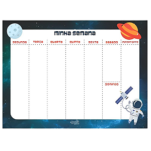 PLANNER 23X17 SEMANAL ASTRONAUTA C/24FLS KAZ