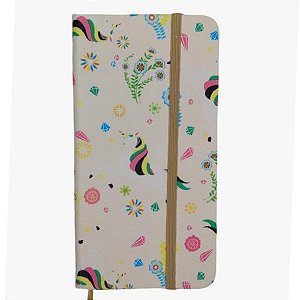 CADERNO ANOTACOES 83x163CM C/ PAUTA 82FLS UNICORNIO BRANCO