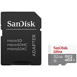 CARTAO DE MEMORIA 32GB MICRO SDXC UHS COM ADAPTADOR SANDISK