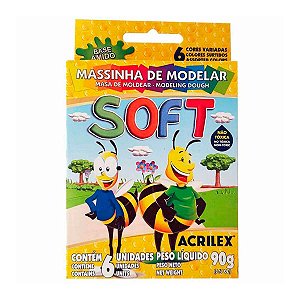MASSINHA SOFT 6 CORES ACRILEX