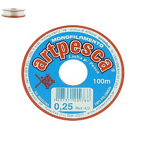 LINHA NYLON 0.25MM C/100MTS ARTPESCA