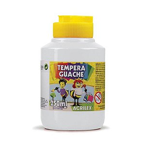 TINTA GUACHE 250ml BRANCO ACRILEX