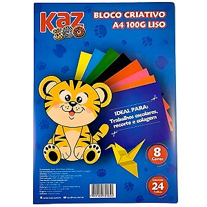 BLOCO CRIATIVO 8 CORES C/24 FLS KAZ