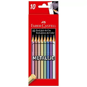 LAPIS DE COR 10 CORES METALICAS FABER CASTELL