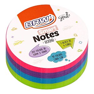BLOCO ADESIVO 45X45 COLORIDO 200FLS BRW