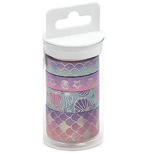 FITA ADESIVA WASHI TAPE SEREIA C/4 BRW