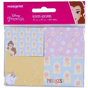 BLOCO ADESIVO 38X50 DISNEY BELA 200FLS MAXPRINT
