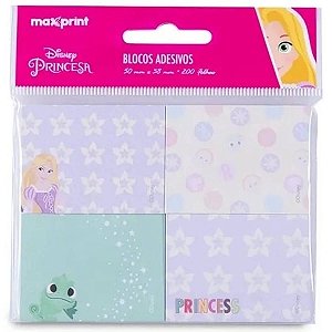BLOCO ADESIVO 38X50 DISNEY RAPUNZEL 200FLS MAXPRINT