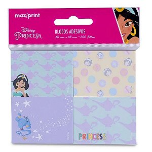 BLOCO ADESIVO 38X50 DISNEY JASMINE 200FLS MAXPRINT