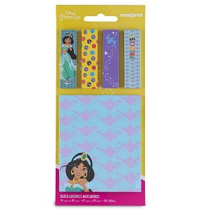 KIT BLOCO ADESIVO DISNEY JASMINE 150FLS MAXPRINT