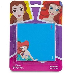 BLOCO ADESIVO 76X76 DISNEY ARIEL E BELA 100FLS MAXPRINT