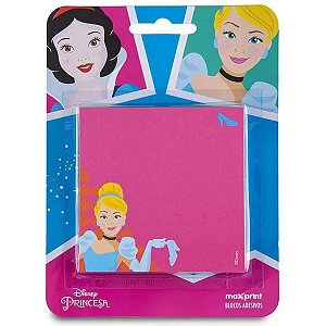 BLOCO ADESIVO 76X76 DISNEY CINDERELA E BRANCA DE NEVE 100FLS MAXPRINT