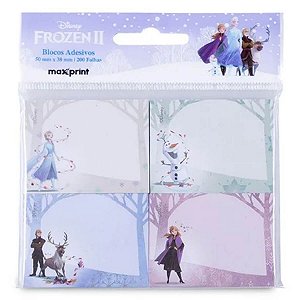 BLOCO ADESIVO 38X50 DISNEY FROZEN 200FLS MAXPRINT